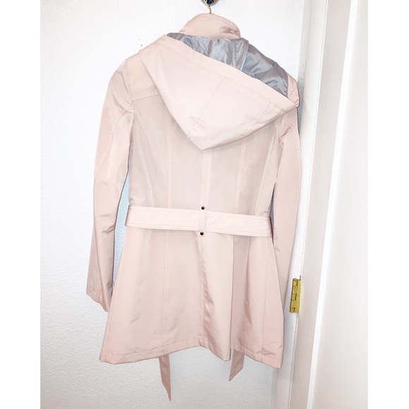 NWT NAUTICA Dusty Rose Hooded Belted Water Resistant Raincoat SZ: X-Small - Picture 11 of 11